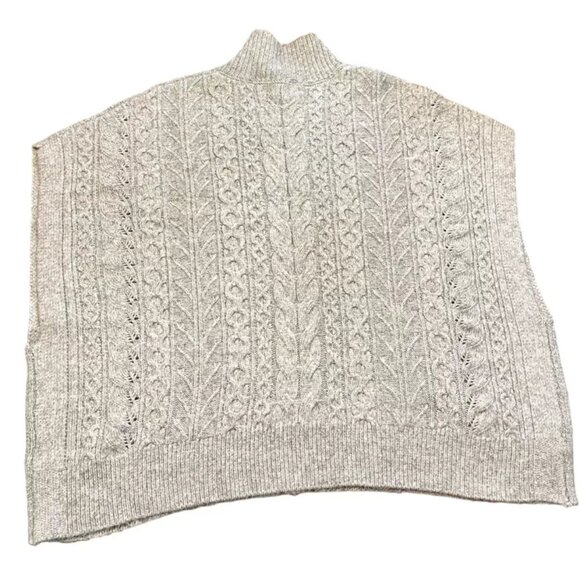 RACHEL ZOE 1X Plus Size Light Gray Cable Knit Soft Oversize Sleeveless Sweater - Picture 8 of 13